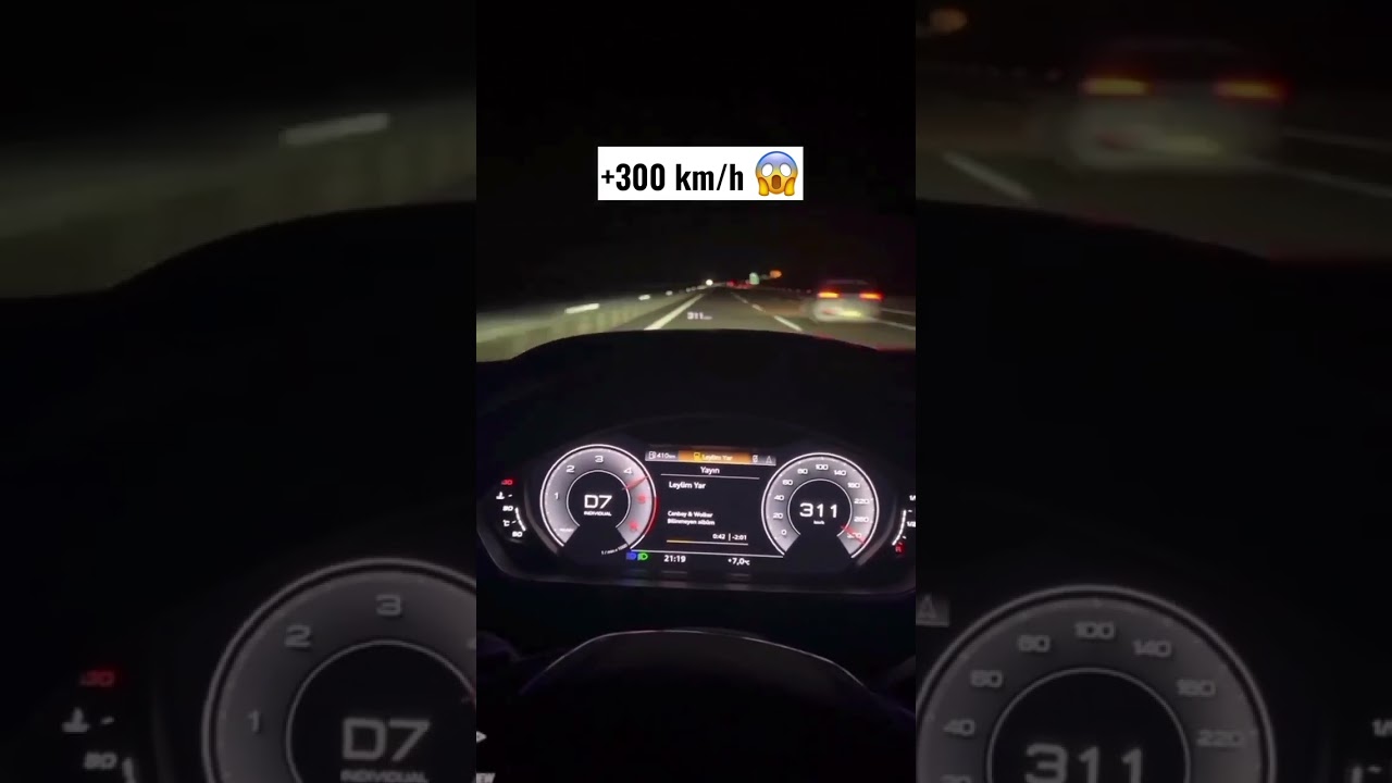 Audi Son Hız Denemesi +300km\h  ( Audi Top Speed )
