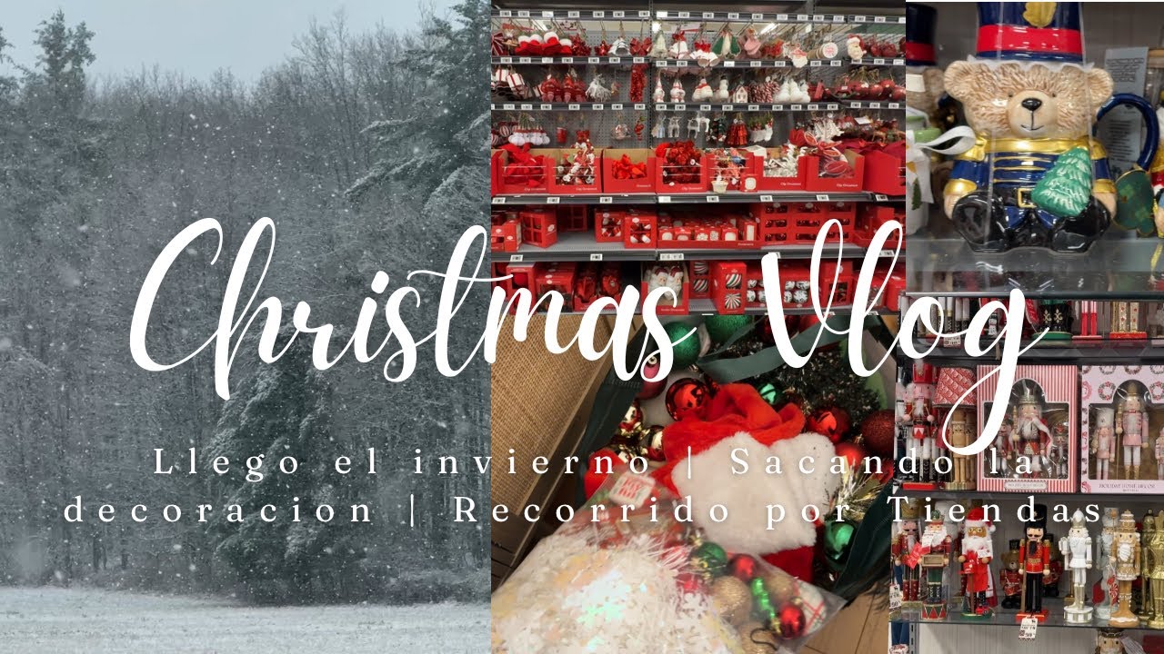 Sacando la decoracion de Navidad | Recorrido por las tiendas | Vlogmas🎄🧸 