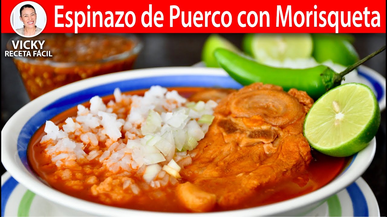 ESPINAZO DE PUERCO CON MORISQUETA | Vicky Receta Facil