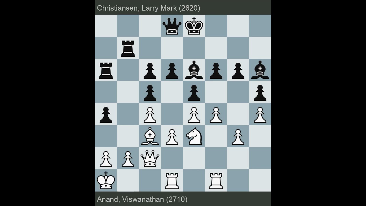 Amber-rapid 2nd 1993 | Anand vs Christiansen | Round 10