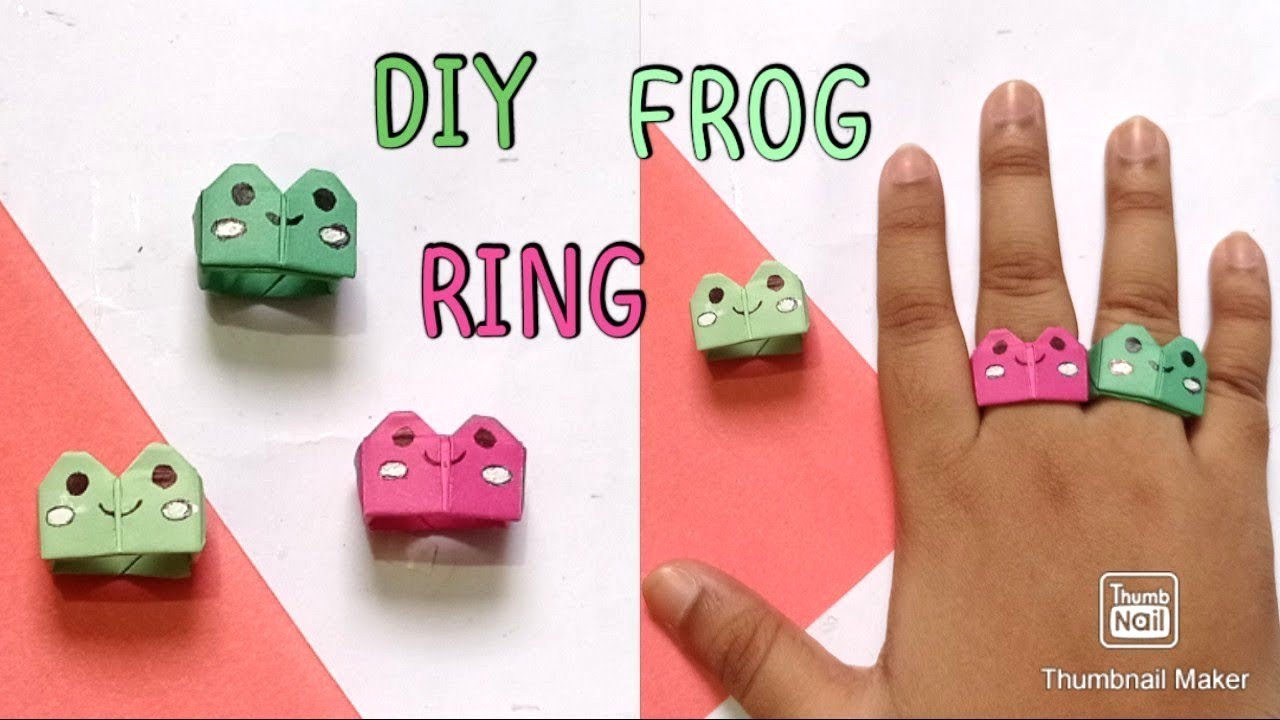PAPER FROG RING | How to make diy frog ring | diy ring | mini frog ring | diy cute crafts |