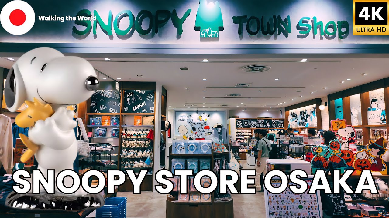 Snoopy Town Shop FULL Store Walkthrough in Osaka Japan [4K]