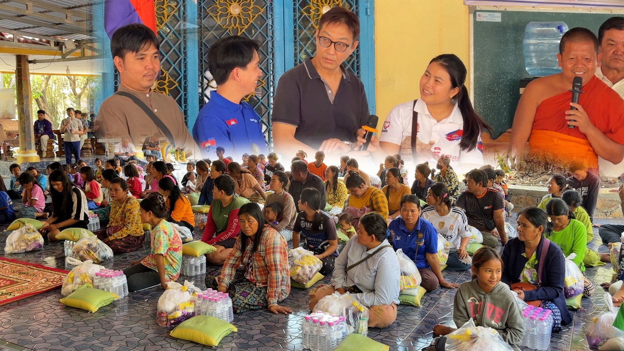 បងប្អូនភៀសសឹកថ្ងៃនេះបានទទួលអំណោយពីសប្បុរសជនមកពីទីក្រុងភ្នំពេញ