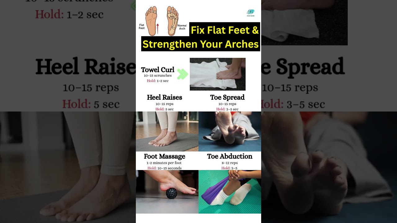 Flat Feet Exercises to Build Arch & Relieve Foot Pain 
