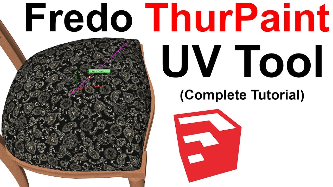 How To Use Fredo ThruPaint Plugin in SketchUp | UV Mapping