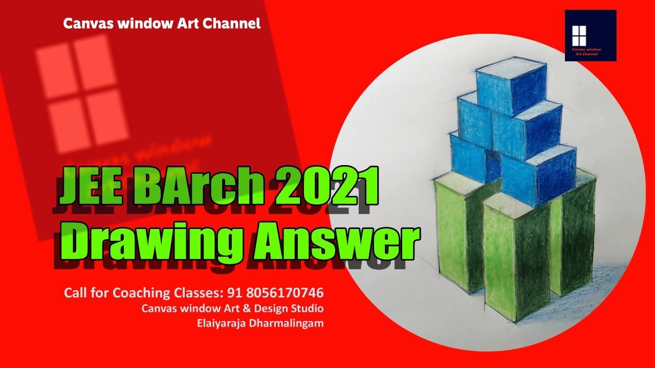 JEE BArch 2021 Drawing Answer | 3D Composition