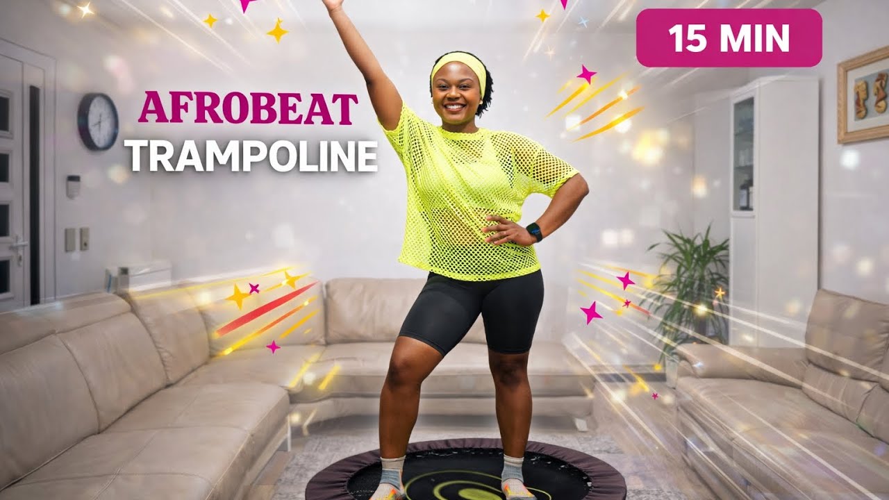 15 MIN AFROBEAT CARDIO WORKOUT sur TRAMPOLINE