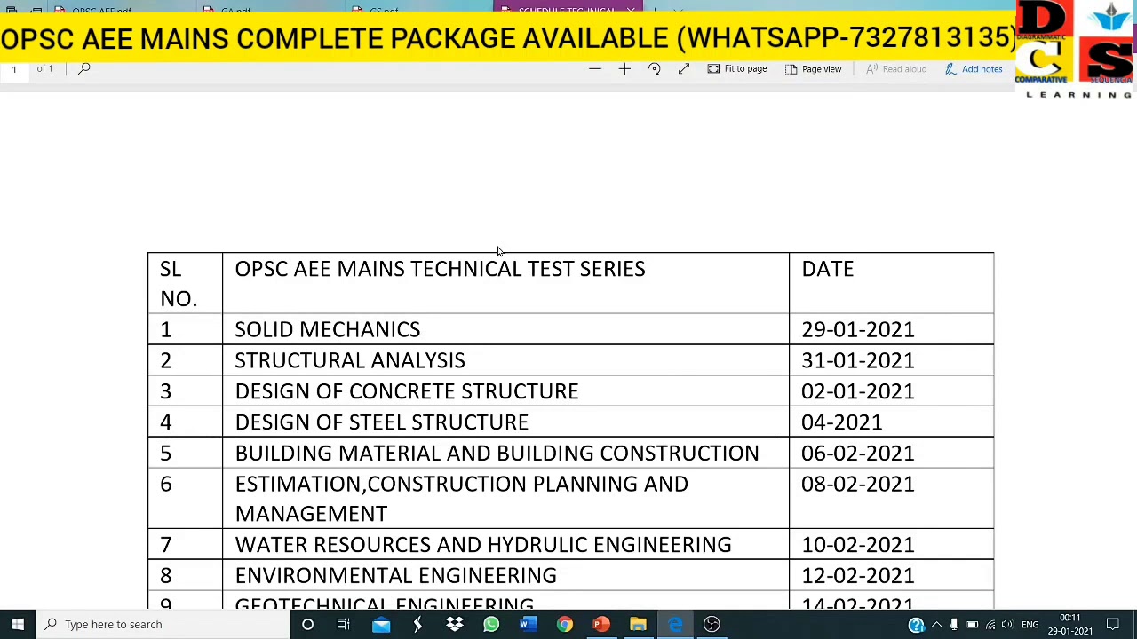 OPSC AEE CIVIL PR MAINS || TECHNICAL TEST SERIES || SCHEDULE DATES ||ONLINE+PDF||OMR||PRICE-RS.600/-