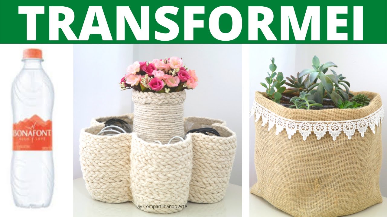 2 Ideias com GARRAFA PET - Compartilhando Arte | PET BOTTLE IDEAS | Ideias para Botellas de Mascotas