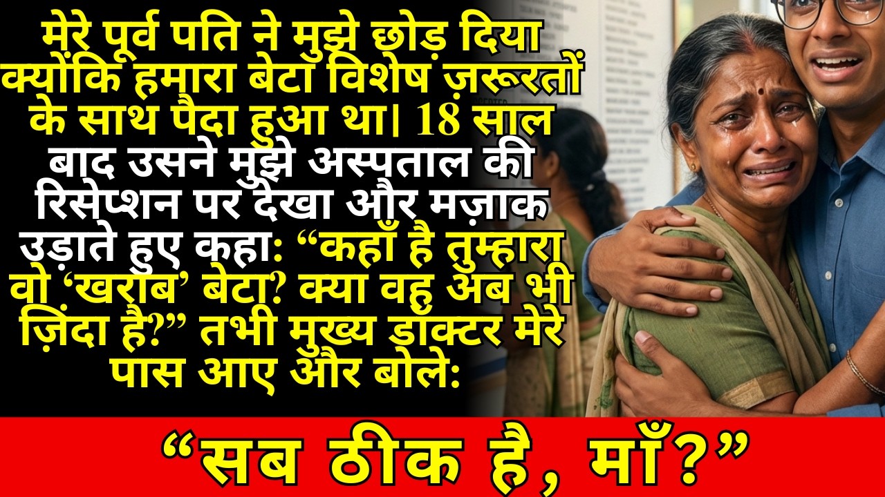 अस्पताल में मेरे पूर्व पति ने कहा: “कहाँ है तुम्हारा विकलांग बेटा?” तभी डॉक्टर आए…