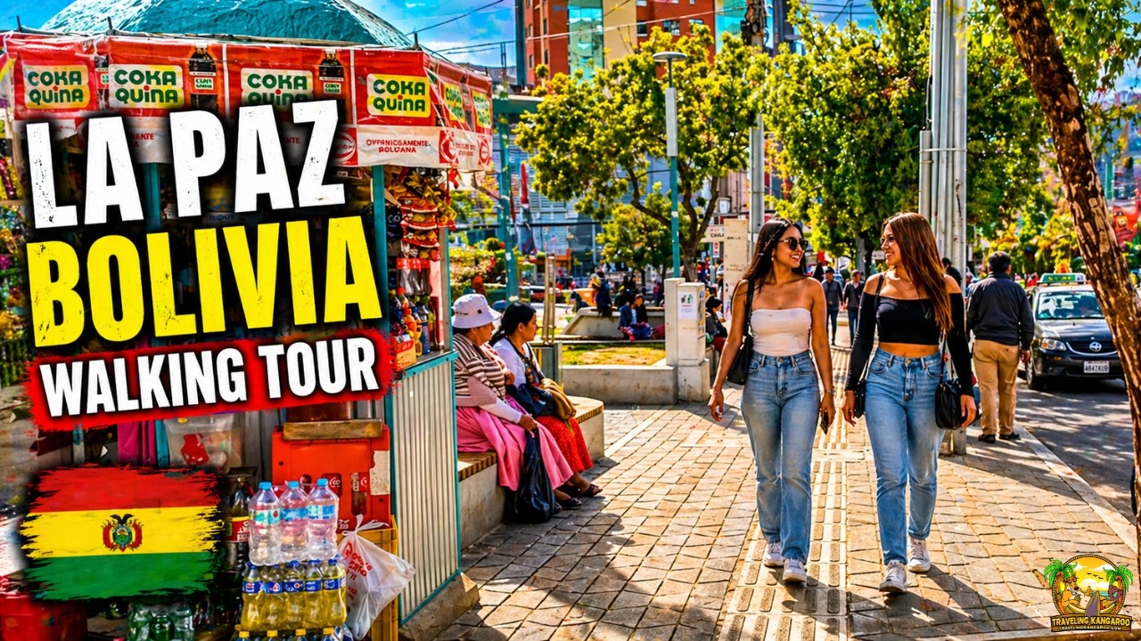 La Paz Bolivia Walking Tour 4K | 21st Street Everyday Life