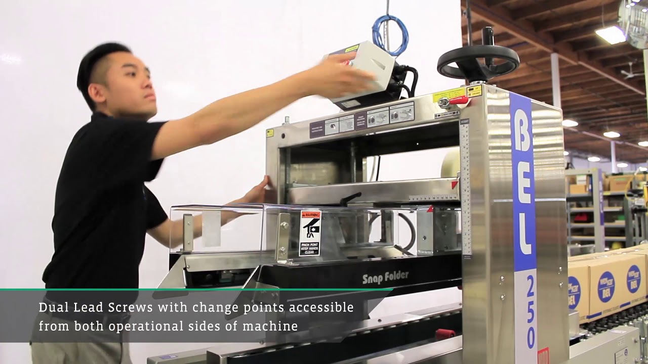 Compact Fully Automatic Case Sealer with Ontario PHSR Package | BEL 250