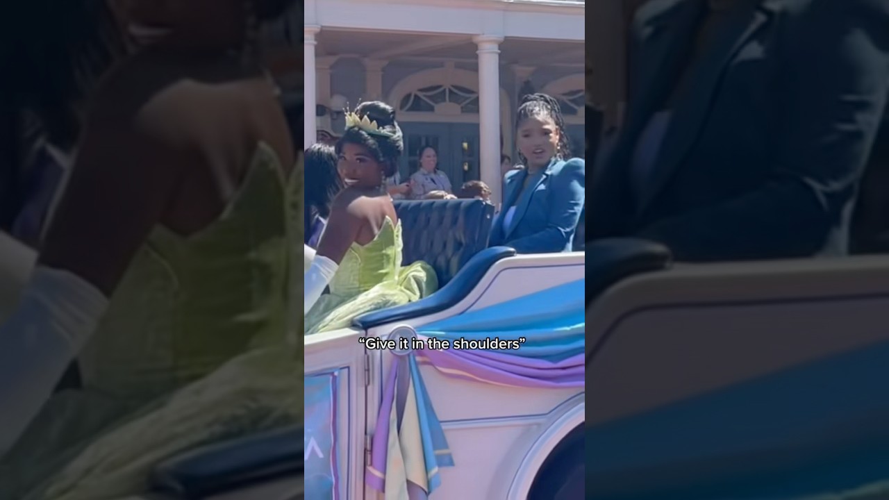screaming crying throwing up Disney dreams coming true rn. Tiana & Ariel in one carriage??
