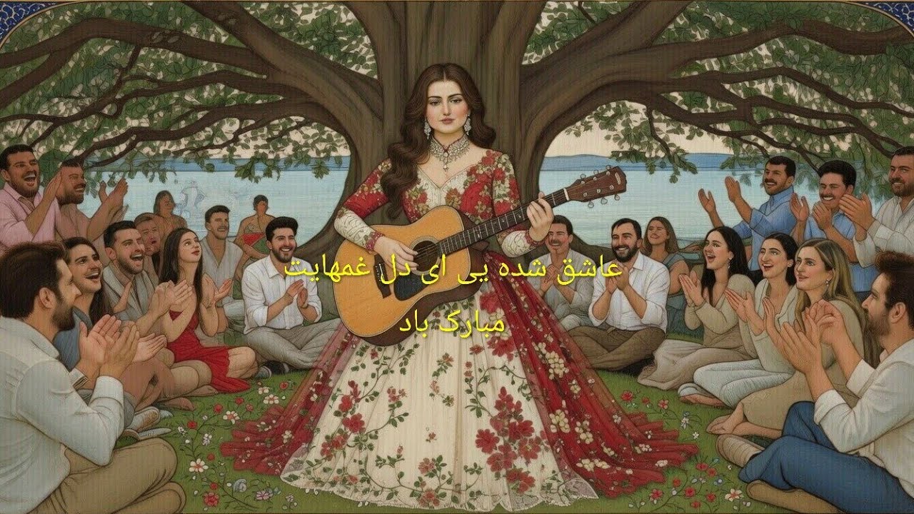  بازخوانی آهنگ زیبای عاشق شده‌یی ای دل | غم‌هایت مبارک باد | باحمد ظاهر – Feroza Tajiki AI