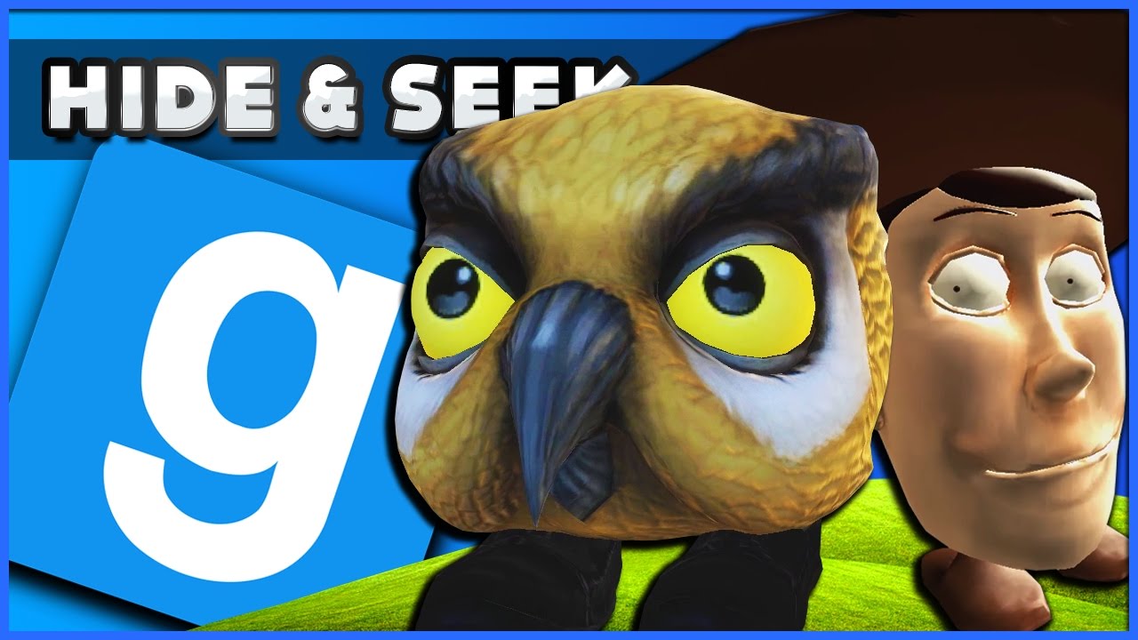 Gmod Hide & Seek Funny Moments: The Big Goomba Head Mod, Hiding in the Shadows &  Woody Jumpscare!