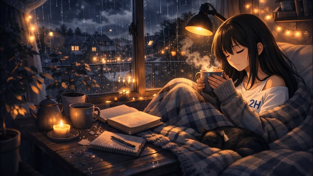 Cozy Rain & Thunderstorm 🌧️⚡ 2 Hours Deep Focus | ADHD Study, Sleep, Stress Relief (No Ads)