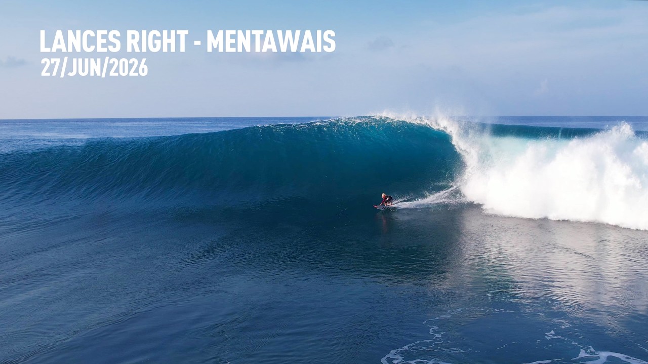 Lances Right - 19 seconds period swell - Perfect conditions! - RAWFILES - 27/JUNE/2026 - 4K