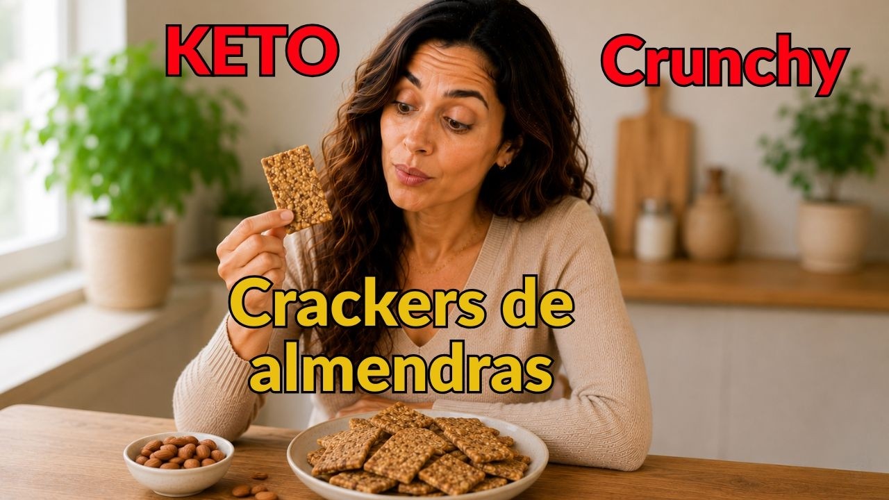 !Crunchy y delicioso! C&oacute;mo hacer CRACKERS de ALMENDRAS para tu dieta KETO #ketorecipes #keto