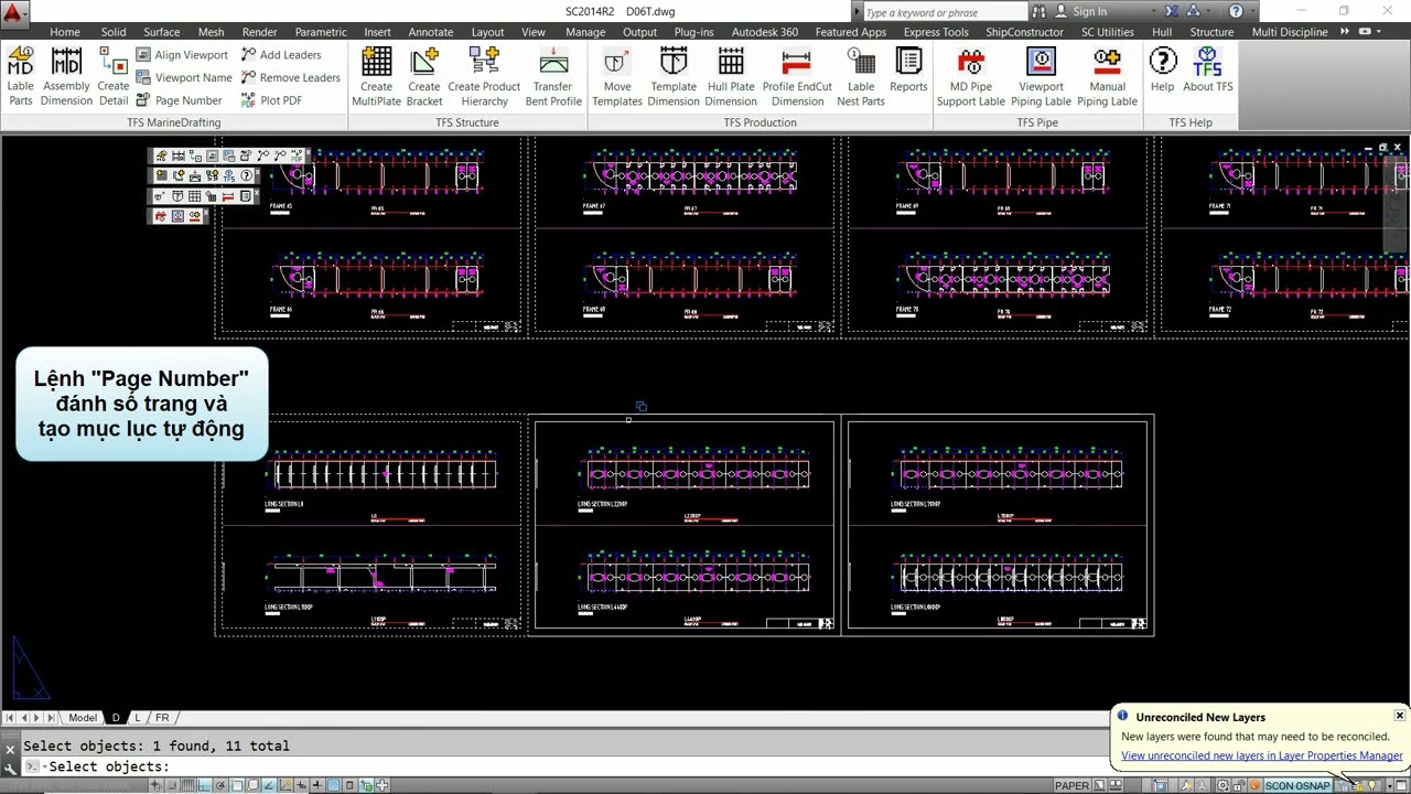 Software TFS (Tool For ShipConstructor) Module TFS Marine Drafting