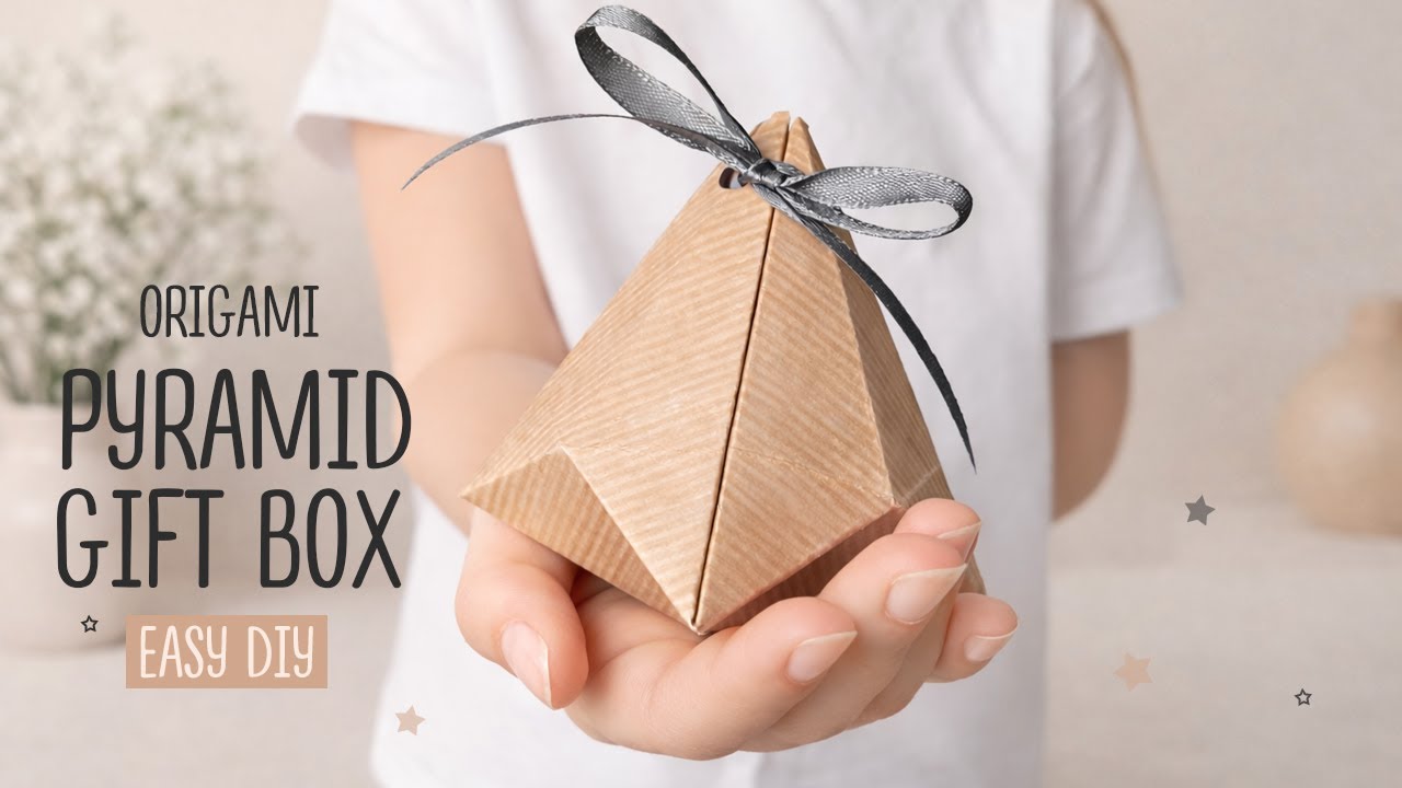 Origami Pyramid Gift Box Tutorial | Easy DIY
