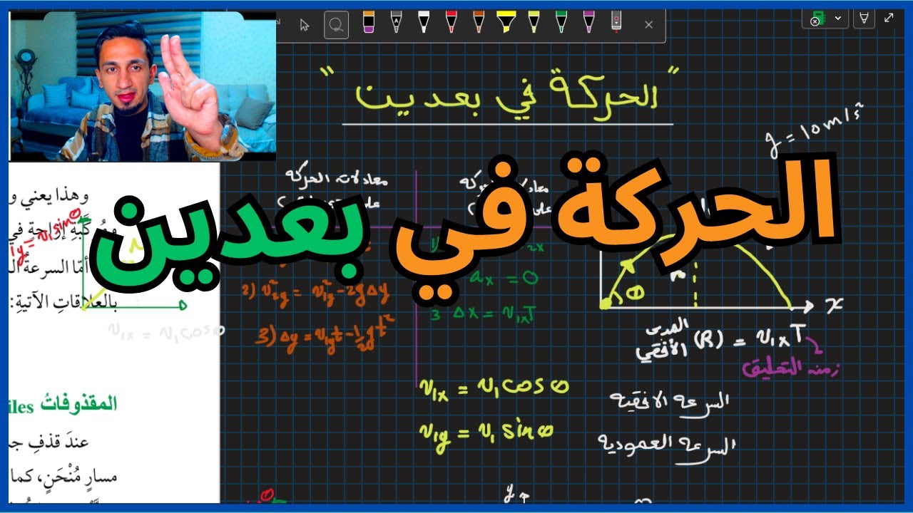 فيزياء الصف العاشر | الحركة في بعدين - الحصة 1 | شرح مفصل بأسلوب سهل