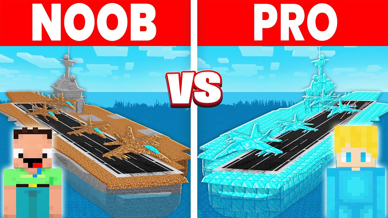 NOOB vs. PRO: FLUGZEUGTRÄGER Bau Challenge in Minecraft
