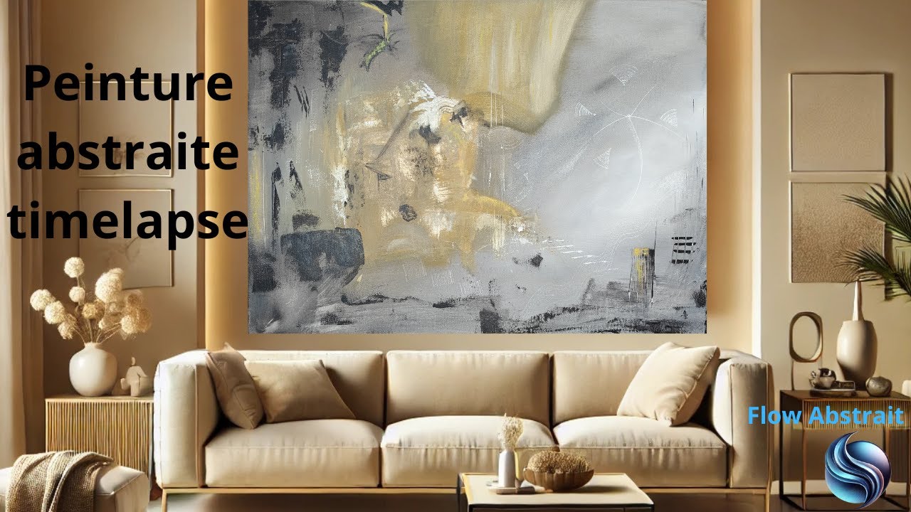 Peinture Abstraite Moderne : Entre Ombre et Lumière – Œuvre Originale