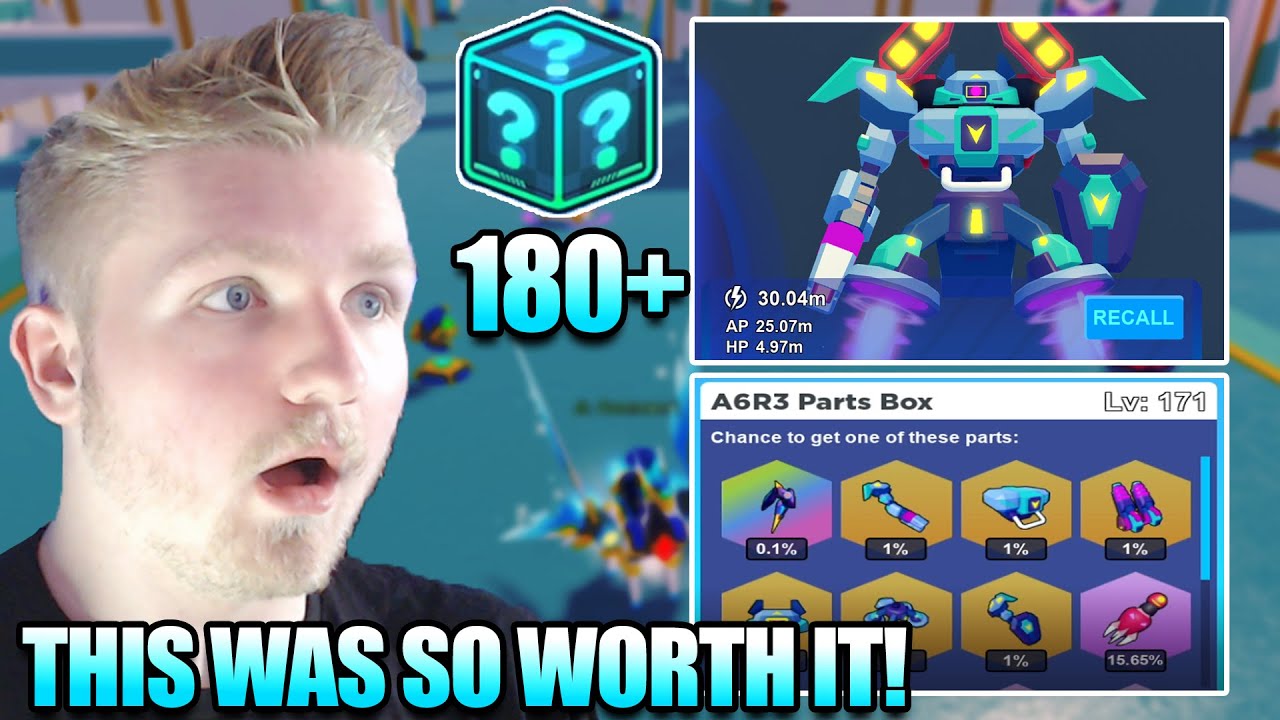 OPENING 180+ A6R3 MECH PART BOXES in Bot Clash (Roblox)