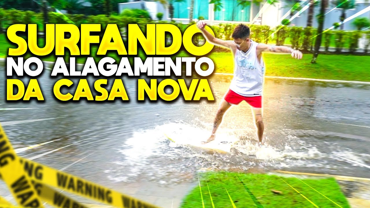 SURFANDO NO ALAGAMENTO!! *SALVAMOS ALGO MUITO IMPORTANTE DA &Aacute;GUA!!