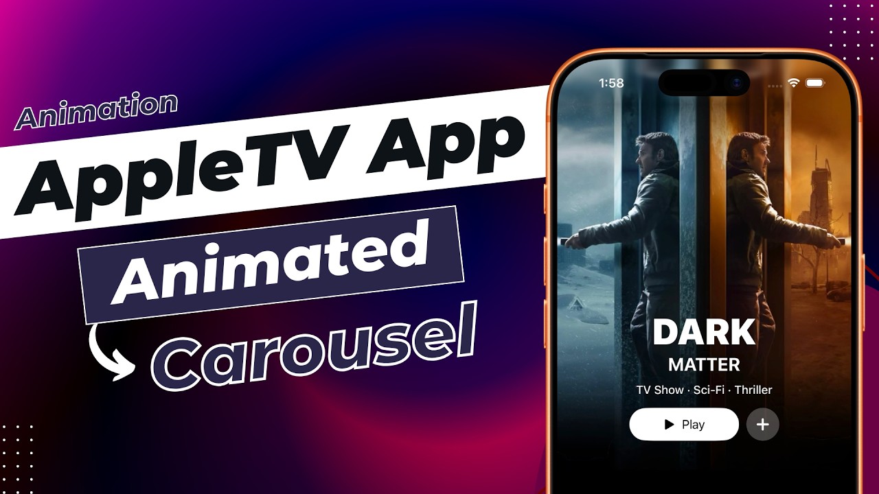 AppleTV App Animated Carousel Using SwiftUI | Animations | iOS 26 | Xcode 26