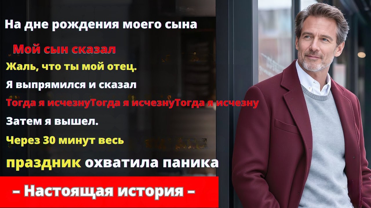 Сын Сказал: «Жаль, Что Ты Мой Отец» — Я Просто Улыбнулся… Но Он Не Знал, Что Будет Дальше
