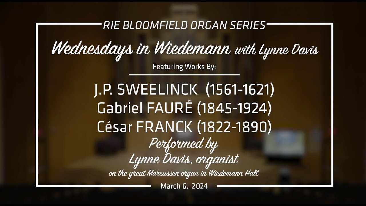 Wednesdays in Wiedemann with Lynne Davis - March 6, 2024