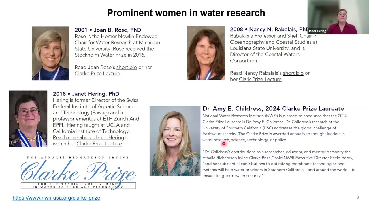 A blue thread connecting Ellen Swallow Richards to women in water science and technology