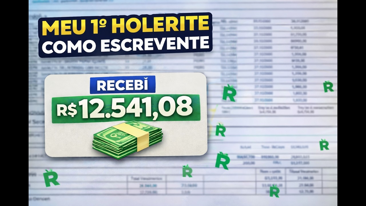 Meu primeiro salário como Escrevente Técnico Judiciário!