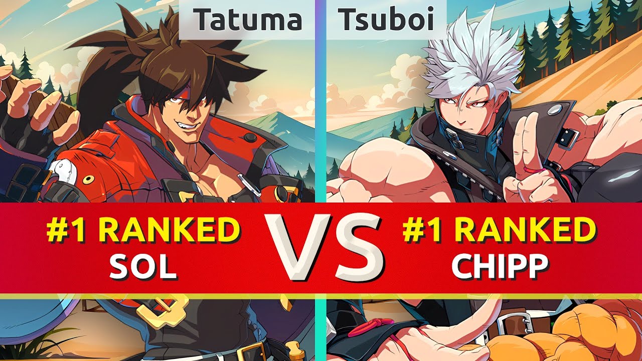 GGST ▰ Tatuma (#1 Ranked Sol) vs Tsuboi (#1 Ranked Chipp). High Level Gameplay