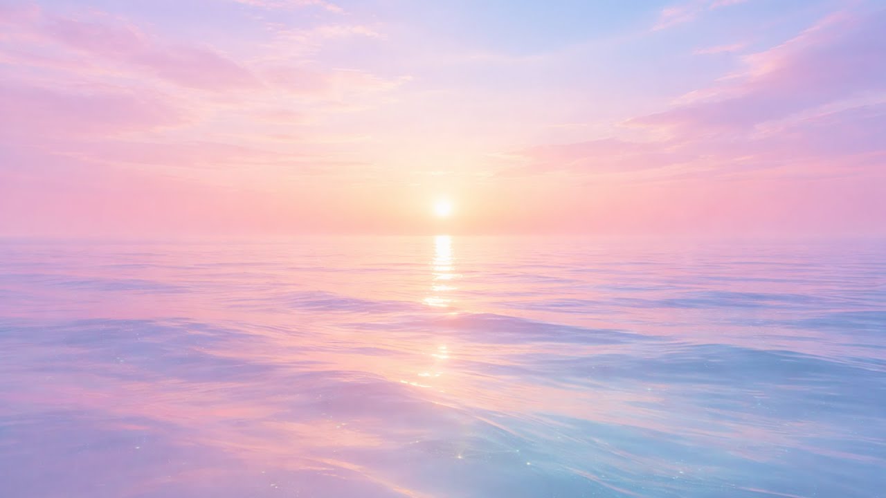 Dreamy Pastel Seascape Background for Relaxation Mood & Focus | 1 Hour