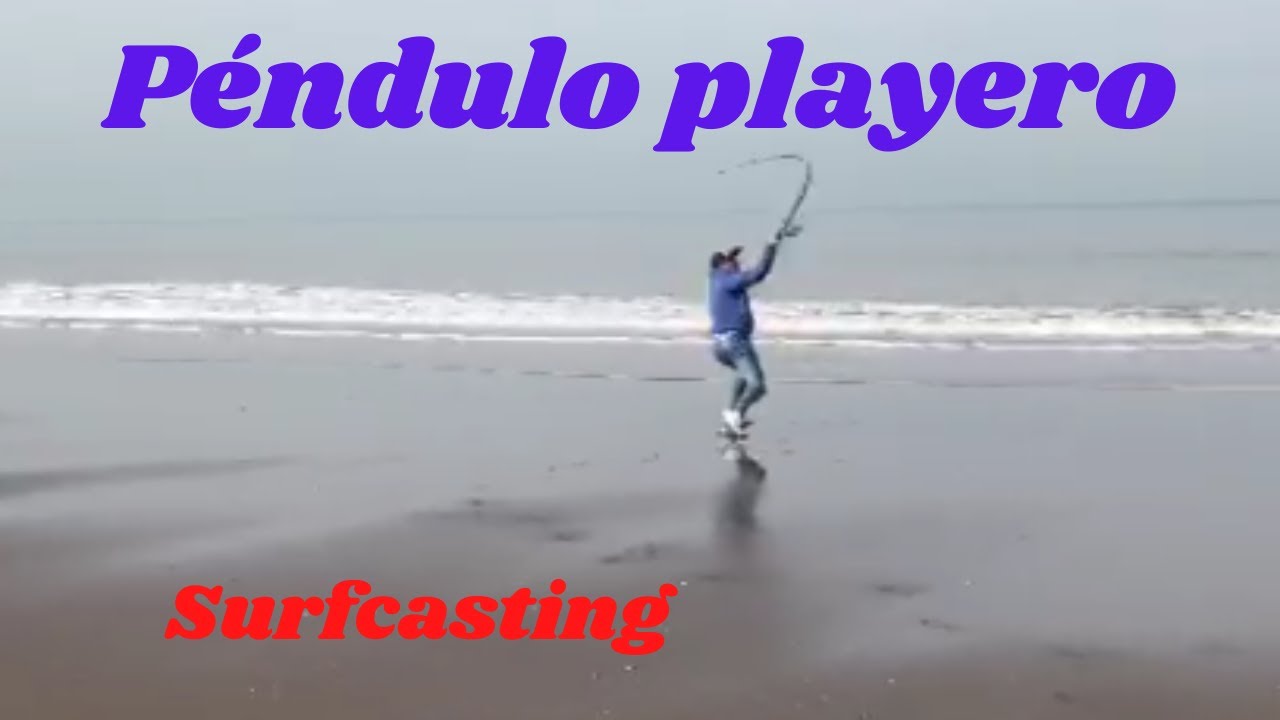 Lanzamiento de péndulo en la playa. Muy seguro!!!. #surfcasting #longcasting #pendulo