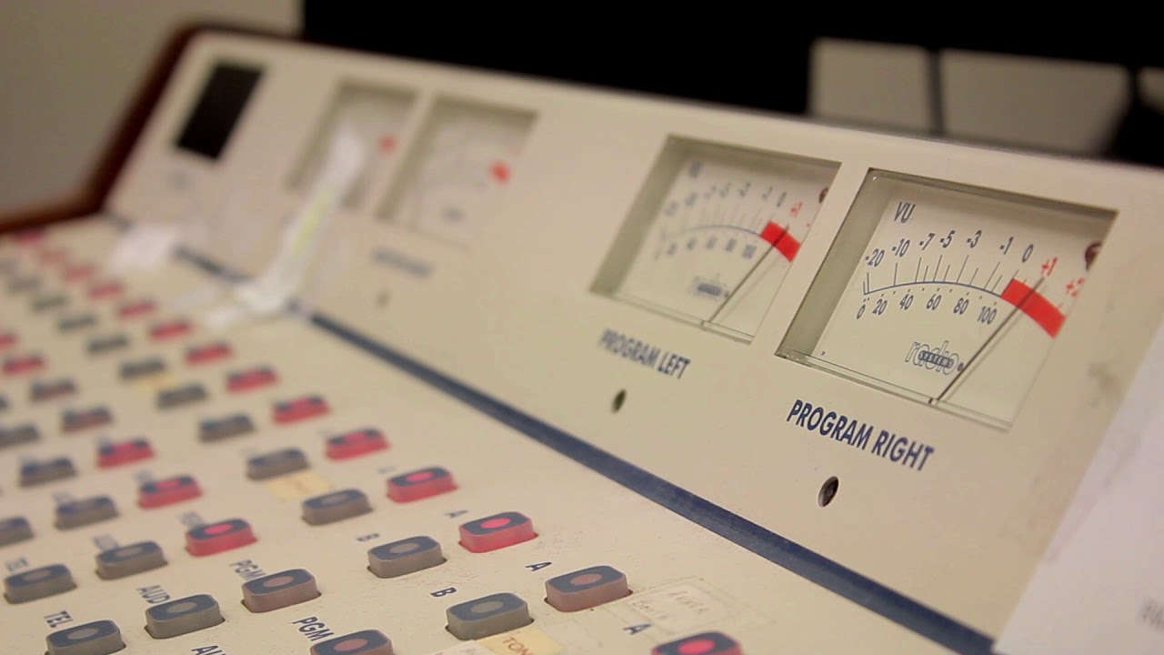 Vintage Audio Mixer Board VU Meter  - Copyright Free Stock Footage Clip
