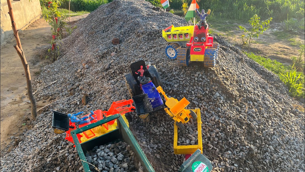 Full loaded truck accident| jcb3DX Tractor cartoon| #automobile #toys #jcb #experiment 