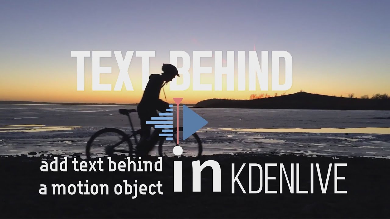 Простой способ разместить текст за движущимся объектом в Kdenlive
