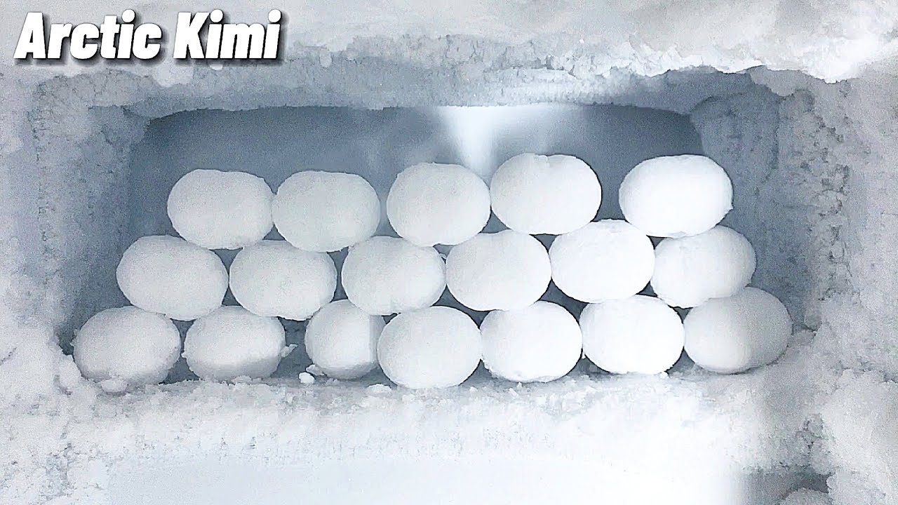 Snowball Ice Eating ASMR | Freezer Frost Build Up Eating No Talking