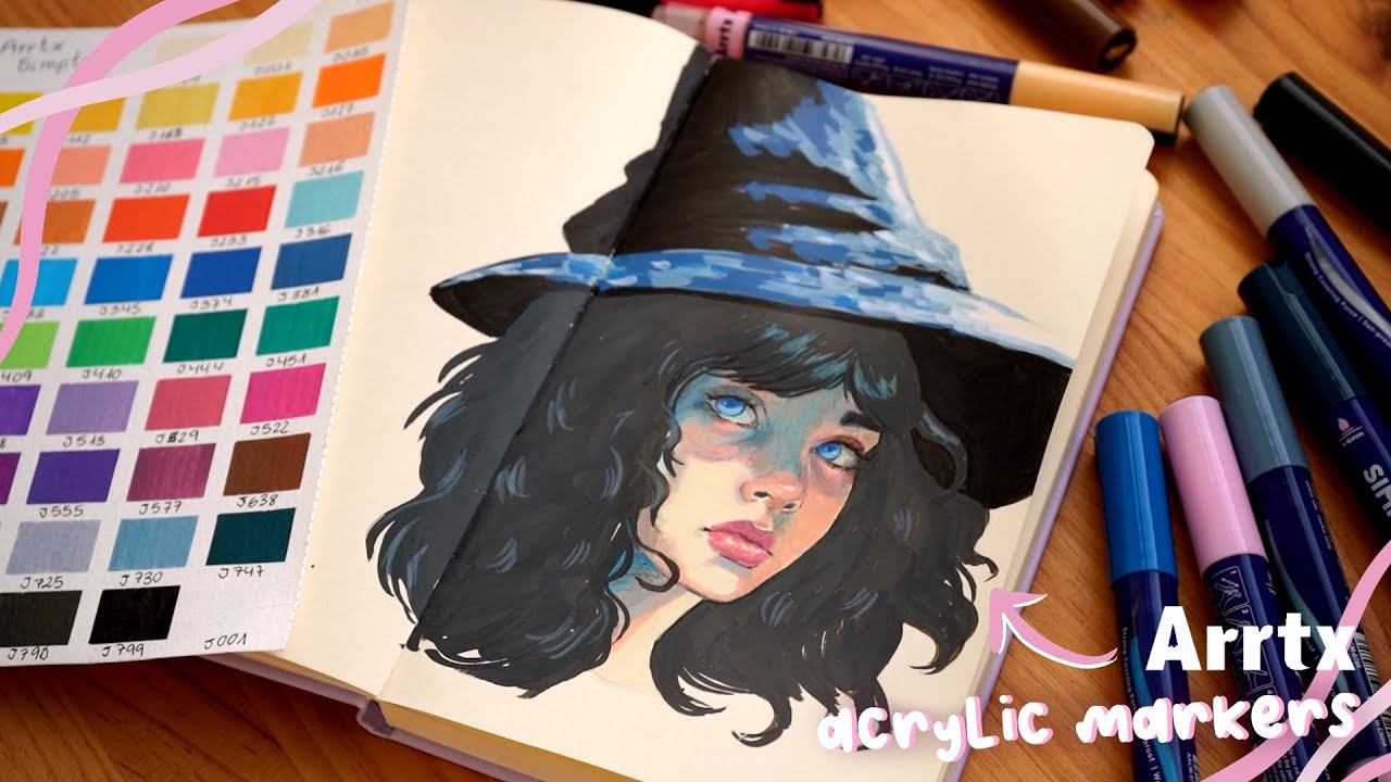 Pintando con rotuladores acrílicos | Arrtx Simptap ✨