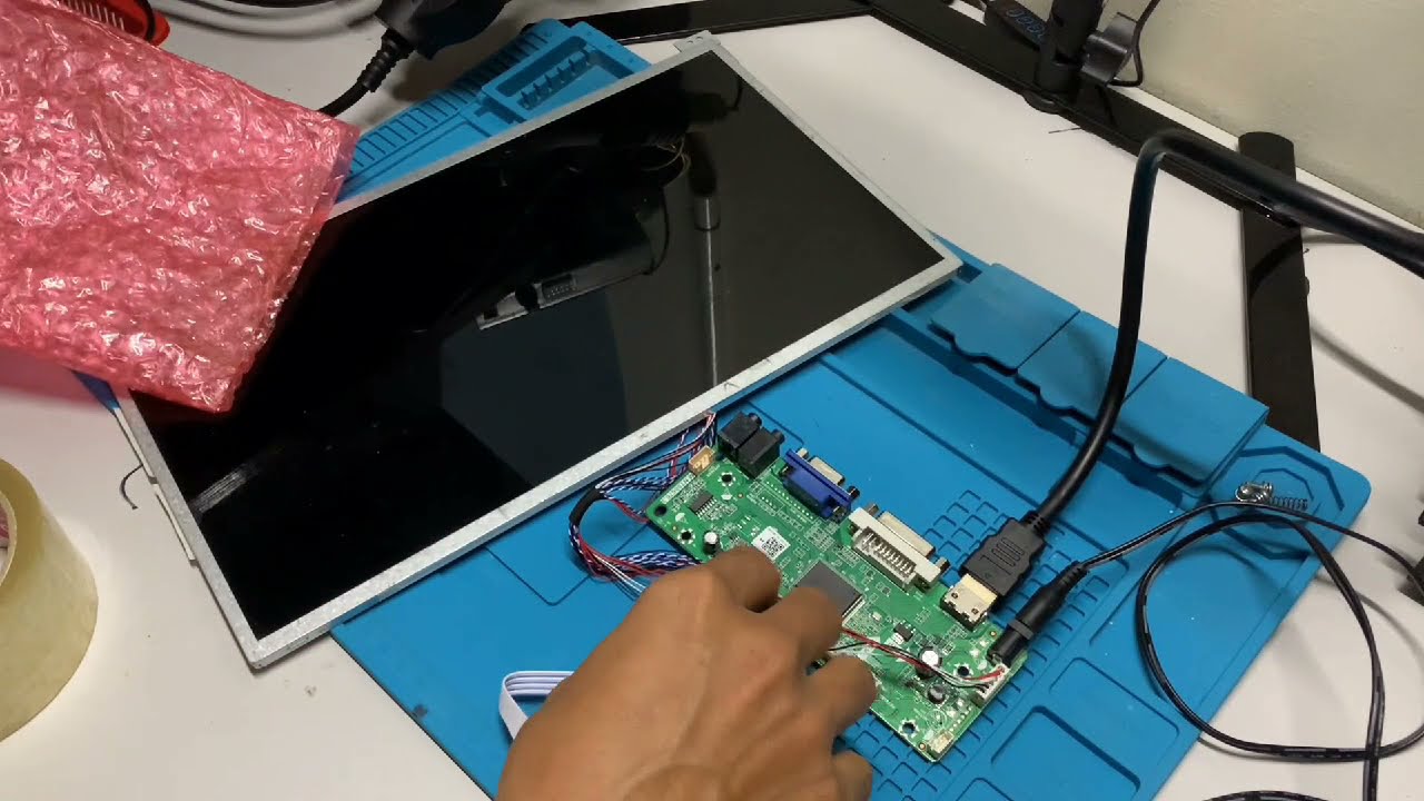 DIY MONITOR dari laptop rosak - lvds controller board #laptoprosak#laptoplama#secondmonitor