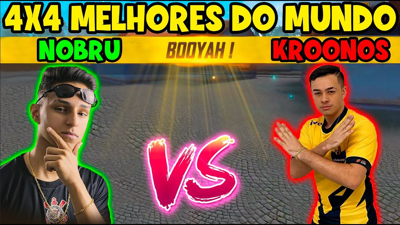 MELHORES DO MUNDO SE ENFRENTAM NO 4X4 - NOBRU VS KROONOS - MELHORES CLIPS FF -FREE FIRE CONTRA SQUAD