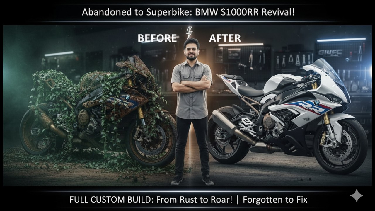 Превращение в супербайк: сборка BMW S1000RR из обломков автомобиля