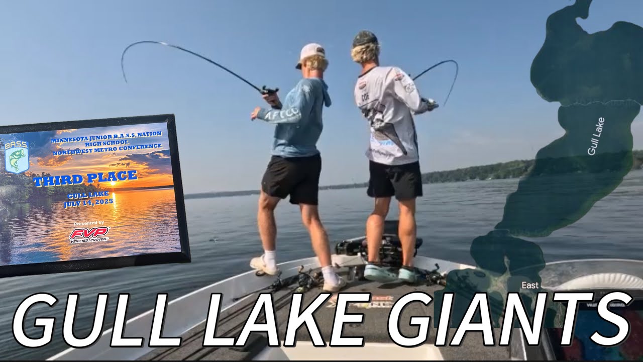 Fishing Gull Lake For MONSTERS Out Deep! Punching Coontail! (Stop #2 B.A.S.S Trail On Gull Lake)