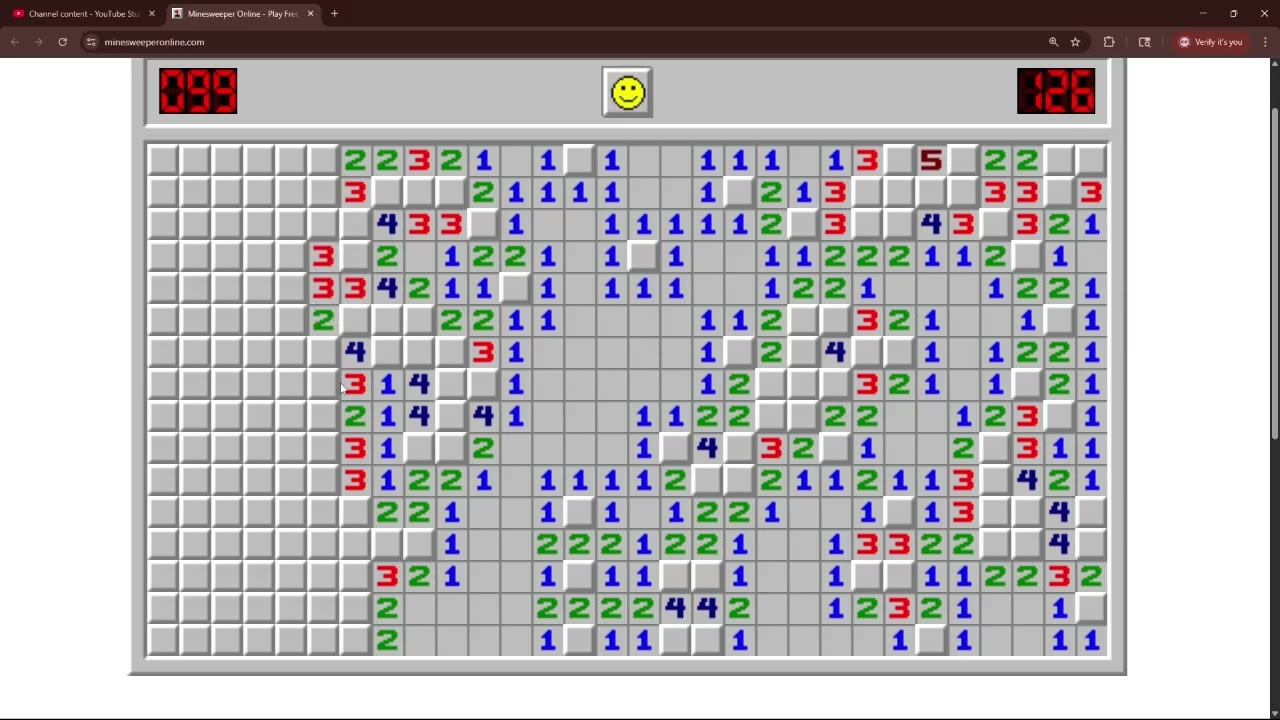 1 Hour of relaxing minesweeper gameplay