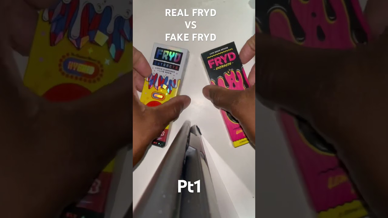QR testing a real vs a fake fryd 2gram disposable #420 #smoke #fryd #carts #highlife