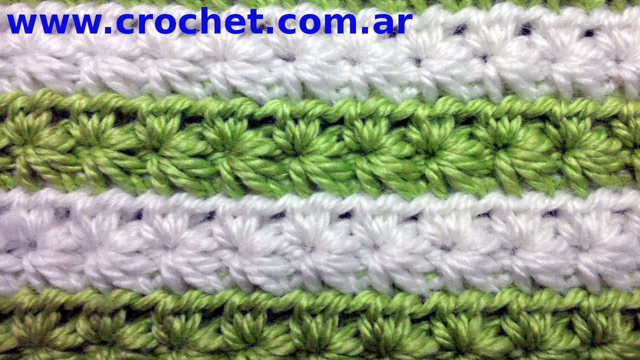 Punto ESTRELLA  a #crochet o ganchillo  N° 11  (tutorial paso a paso). Moda a Crochet