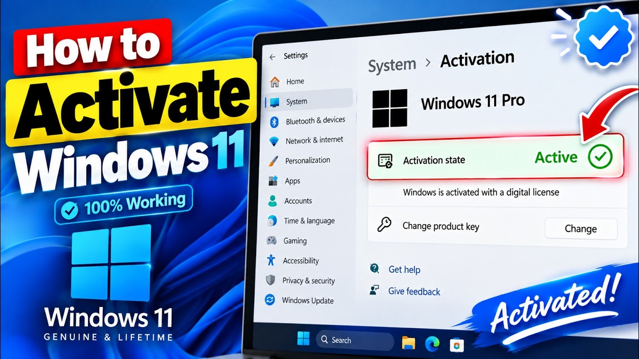 How to Activate Windows  10 /11  | Windows 11 Activation Without Product Key (2026)
